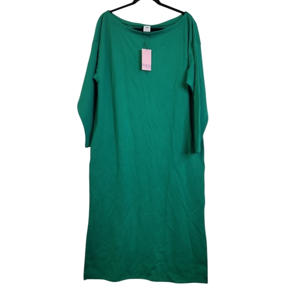 Smash + Tess  ALL DAY MIDI DRESS IN HOLLY GREEN - Picture 7 of 9